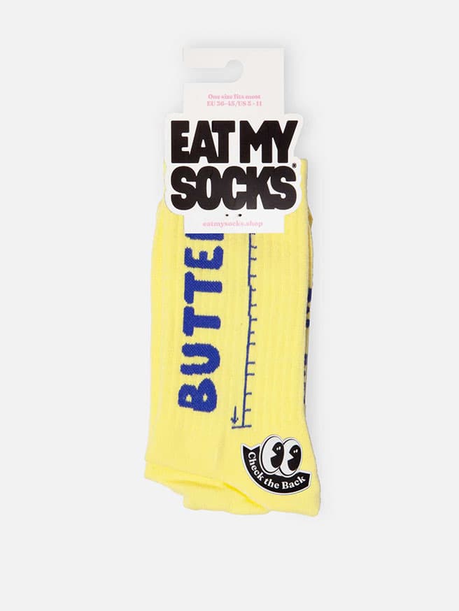 Eat My Socks Flat Butter Tasarım Yetişkin Çorap