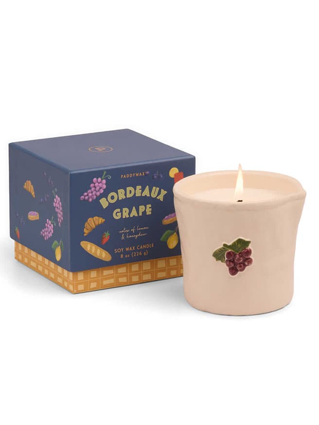 Paddywax Bistro Üzüm Seramik Mum – Bordeaux Grape (226g)