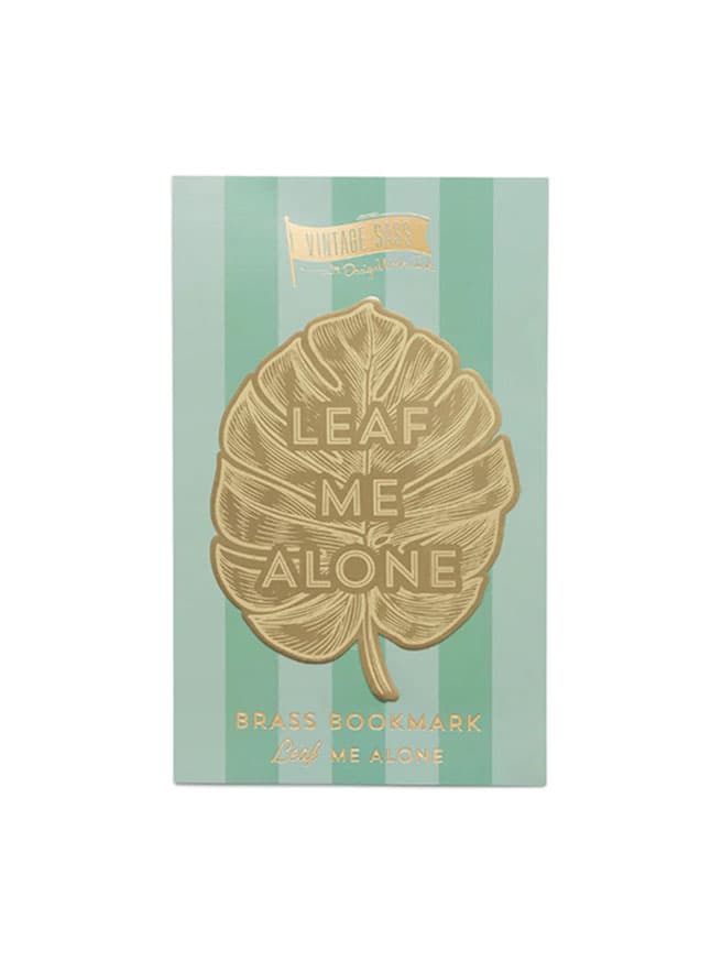 Designworks Ink Vintage Metal Kitap Ayracı - Leaf Me Alone (14cm)